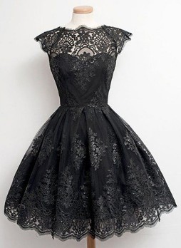 Lace Dress with Bustier Style Bodice